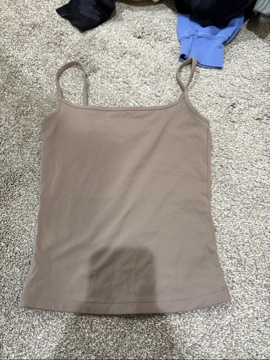 Garage Tops - Garage Slim Spaghetti Strap Tank Top in Taupe Brown